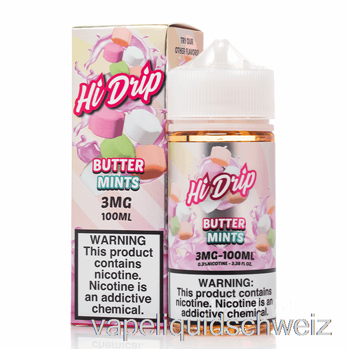 Butterminzbonbons – Hi-Drip E-Liquids – 100 Ml 6 Mg Vape Liquid E-Liquid Schweiz